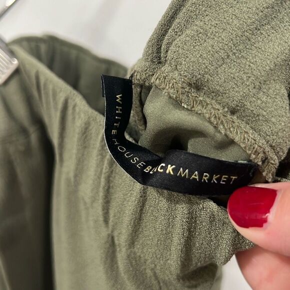 WHBM the wide leg crop green size 2 - Picture 8 of 11